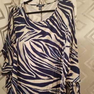Chaps zebra print top